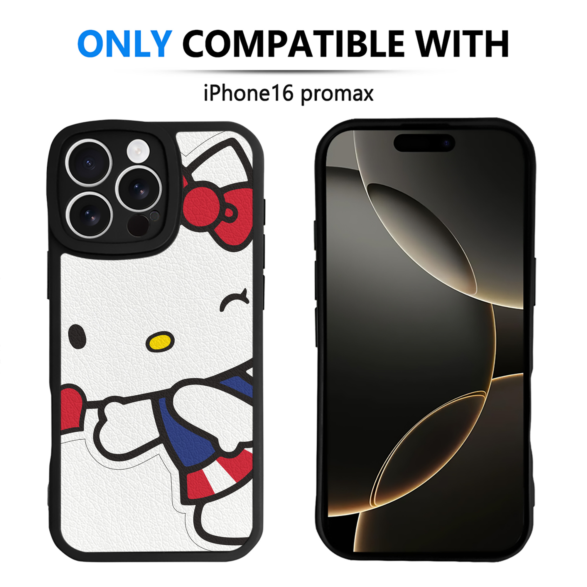 （画像用） Hello Kitty ハローキティ 【iPhone 16シリーズ対応】シリコンスマホケース（レザー調） 材質：シリコン
